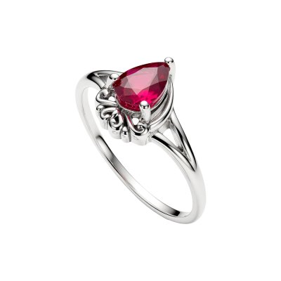 Sterling Silver Ruby Ring