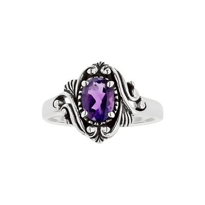 Sterling Silver African Amethyst Ring
