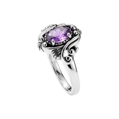 Sterling Silver African Amethyst Ring