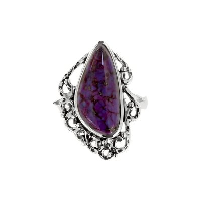 Sterling Silver Purple Turquoise Ring