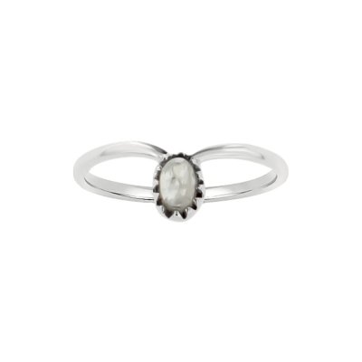 Sterling Silver Rainbow Moonstone Ring