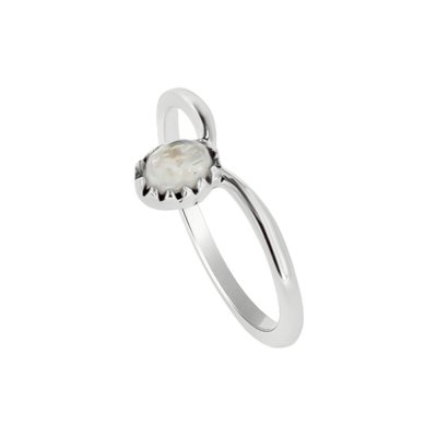 Sterling Silver Rainbow Moonstone Ring