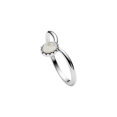 Sterling Silver Rainbow Moonstone Ring