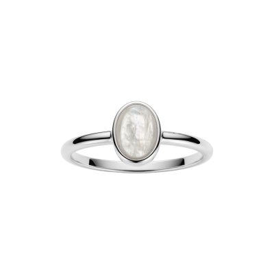 Sterling Silver Rainbow Moonstone Ring