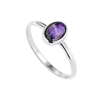 Sterling Silver African Amethyst Ring