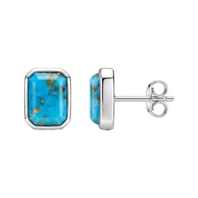 Turquoise Sterling Silver Stud Earrings