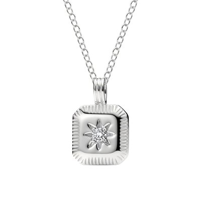 Star Ridge Sterling Silver Pendant With Chain 18 Inches