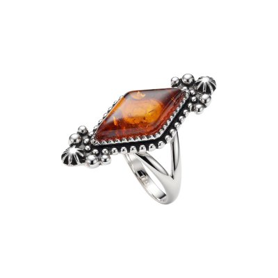 Sterling Silver Baltic Amber Ring