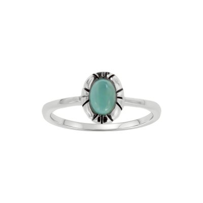 Sterling Silver Larimar Ring