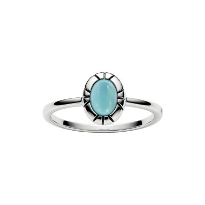 Sterling Silver Larimar Ring