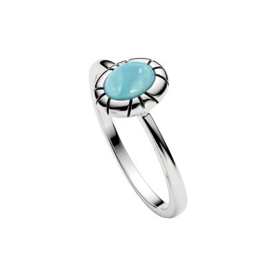 Sterling Silver Larimar Ring