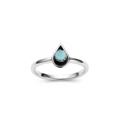Sterling Silver Larimar Ring
