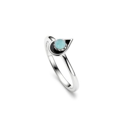 Sterling Silver Larimar Ring