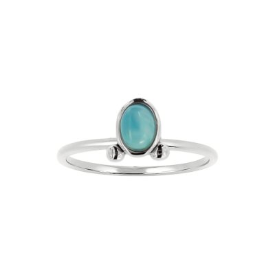Sterling Silver Larimar Ring