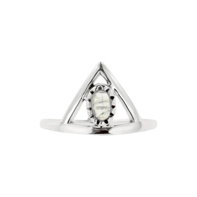 Sterling Silver Aleigha Rainbow Moonstone Ring