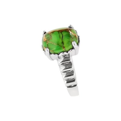 Sterling Silver Mohave Green Turquoise Ring