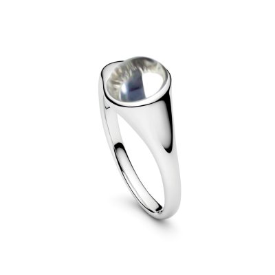 Sterling Silver White Quartz Ring