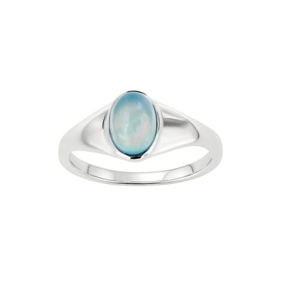 Sterling Silver Aquamarine Ring