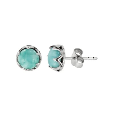 Sterling Silver Larimar Earrings