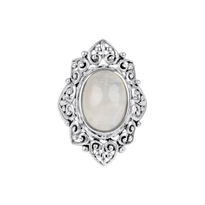Sterling Silver Rainbow Moonstone Ring