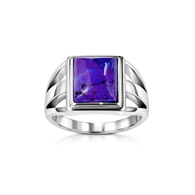 Sterling Silver Purple Turquoise Ring