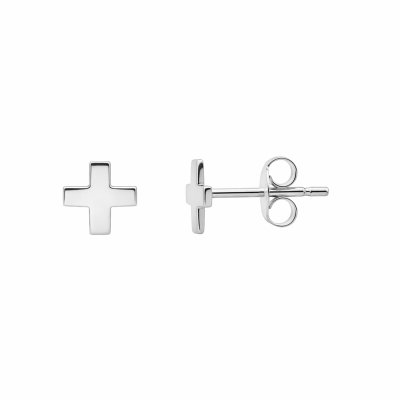 Sterling silver Cross Stud Earrings