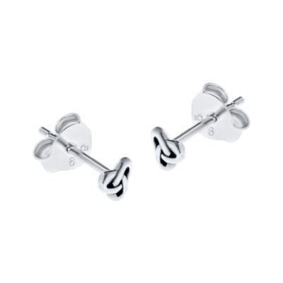 Sterling Silver Celtic Trinity Stud Earrings
