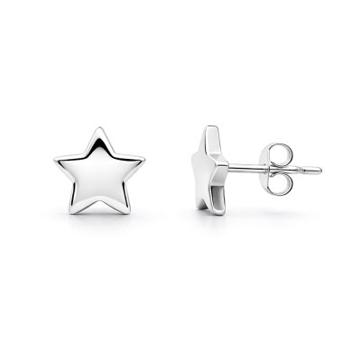 Sterling Silver Star Stud Earrings