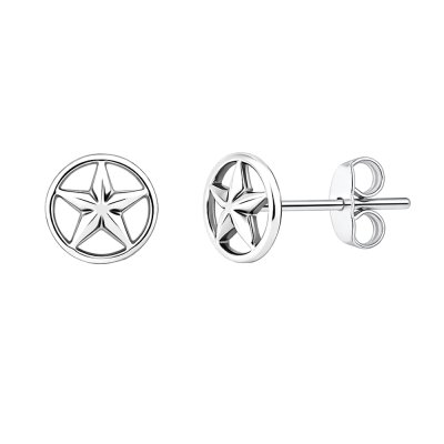 Sterling Silver Star Stud Earrings