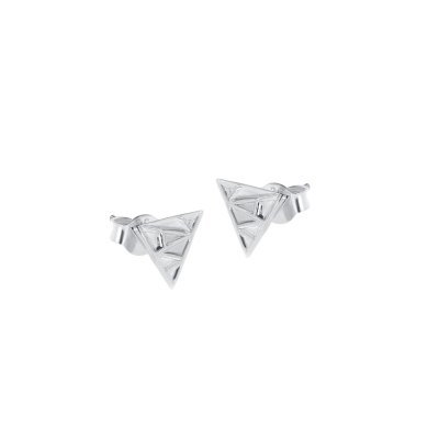 Sterling Silver Trianlge Stud Earrings