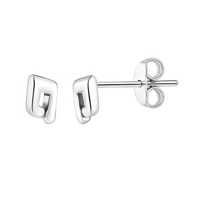 Sterling Silver Music Notes Stud Earrings