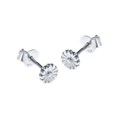 Sterling Silver Daisy Stud Earrings