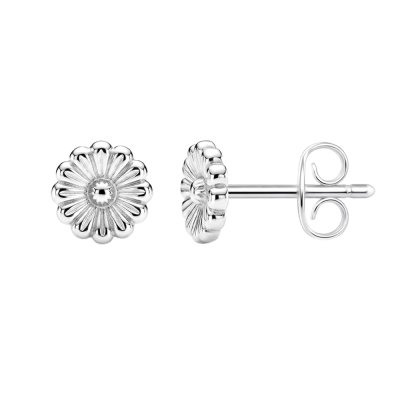 Sterling Silver Daisy Stud Earrings