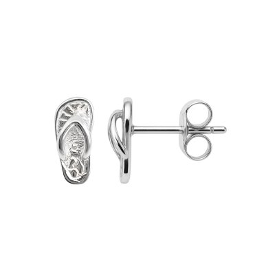 Sterling Silver Flip-Flop Stud Earrings