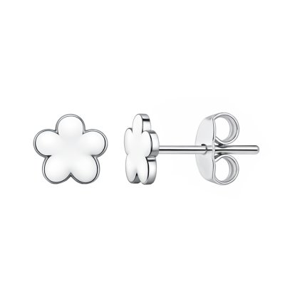 Sterling Silver Flower Stud Earrings