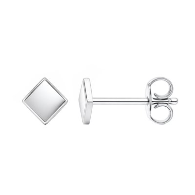 Sterling Silver Square Stud Earrings