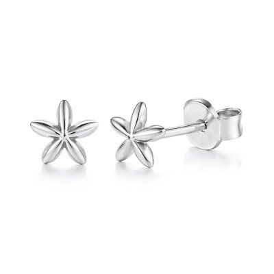 Sterling Silver Flower Stud Earrings