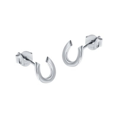 Sterling Silver Horseshoe Stud Earrings