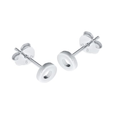 Sterling Silver Open Circle Stud Earrings