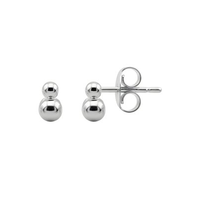Sterling Silver Double Ball Stud Earrings