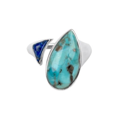Sterling Silver Turquoise and Lapis Lazuli Ring