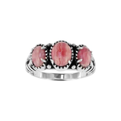 Sterling Silver Rhodochrosite Ring