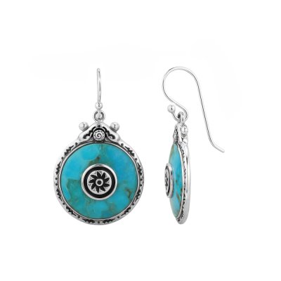 Sterling Silver Turquoise Motif Earrings
