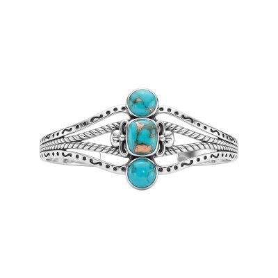 Sterling Silver Mohave Turquoise Cuff's Bracelet 7.5 Inches