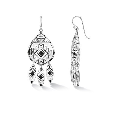 Sterling Silver Feather Motifs.Earrings