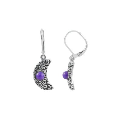 Sterling Silver African Amethyst Earrings