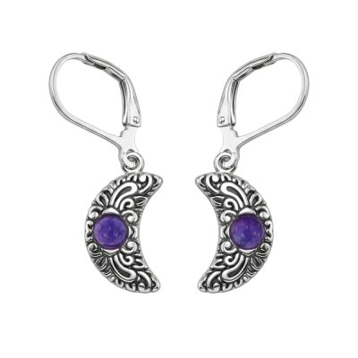 Sterling Silver African Amethyst Earrings