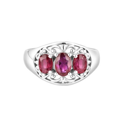 Sterling Silver Ruby Ring