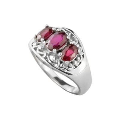 Sterling Silver Ruby Ring