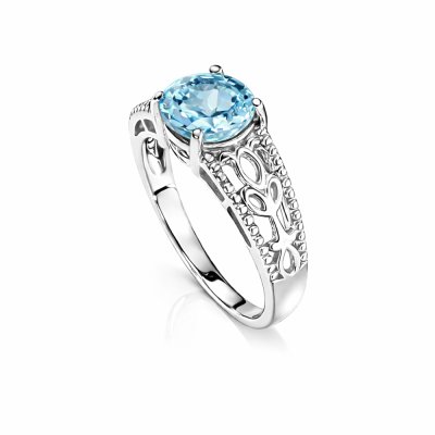 Sterling Silver Sky Blue Topaz  Ring